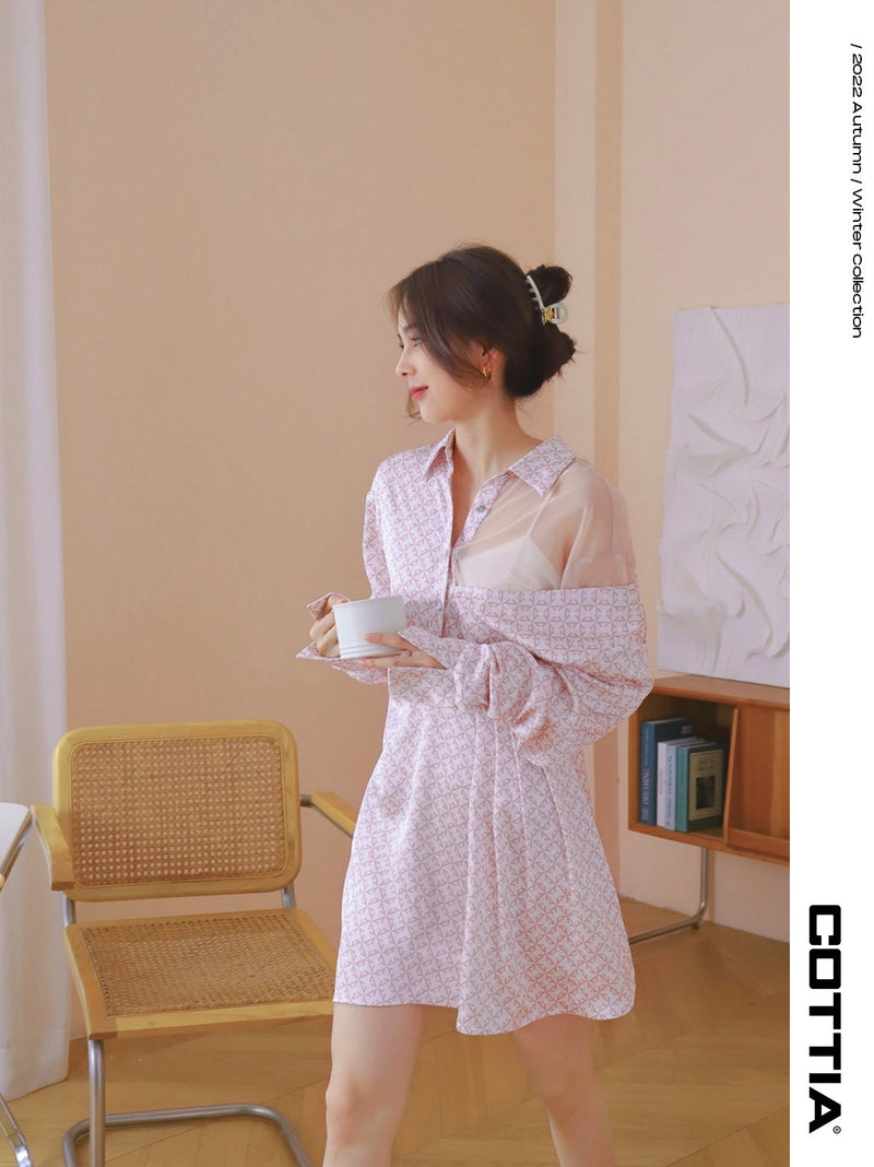 Mesh patchwork fake two pieces woven dress – Elegant Concept