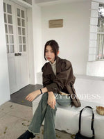 Khaki Short Trench Coat