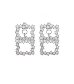 Courage Square Back Buckle Earrings