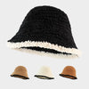 Japanese style all-match knitted plush fisherman hat